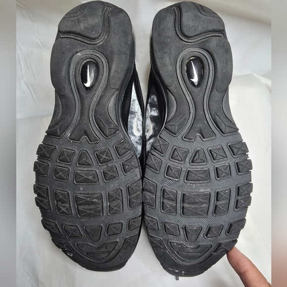 Men's Nike Air Max 97 Black Terry Cloth Size 8 with Box - Picture 13 of 14